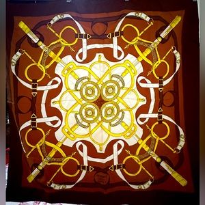 Vintage Hermes Emperon D’or Silk Scarf